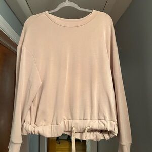Magaschoni Light Pink Drawstring Sweatshirt